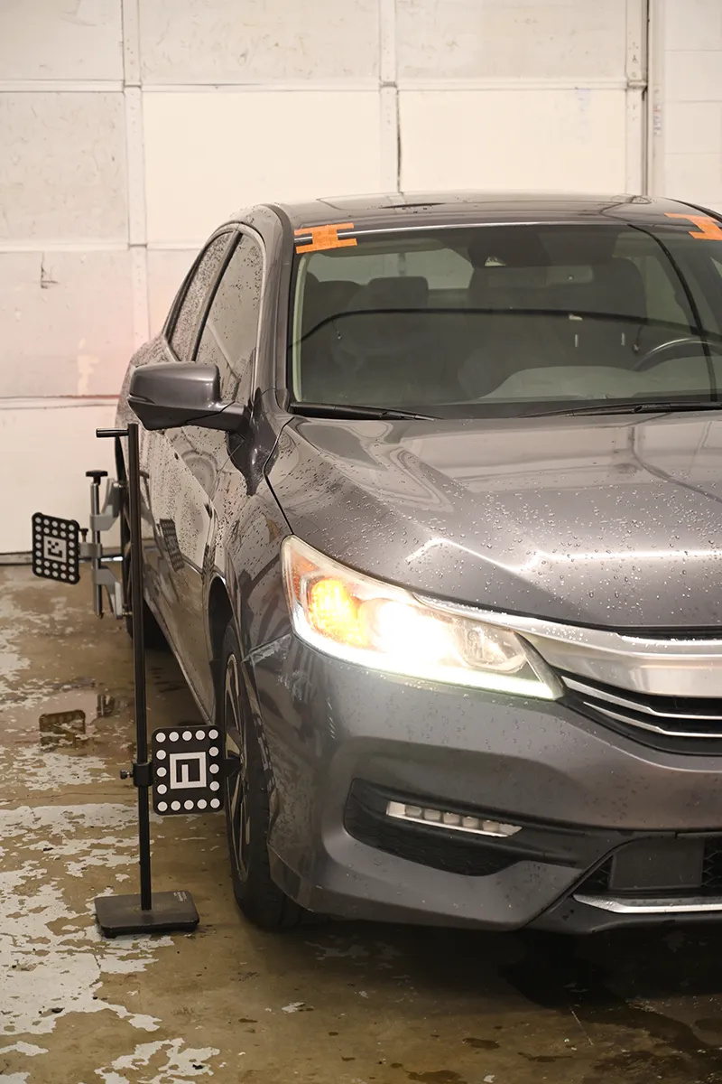 Car in the ADAS System Recalibration shop.